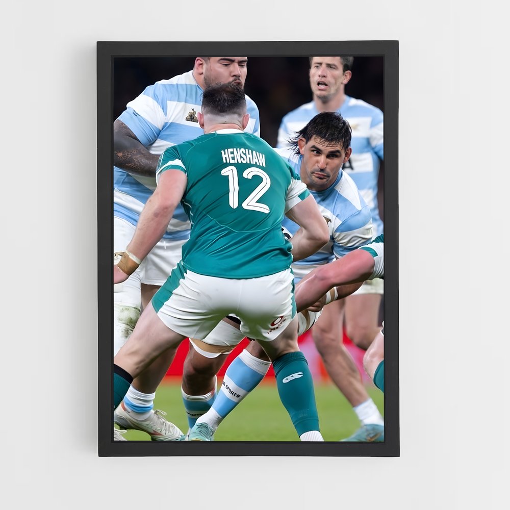 Poster Tacle Décisif – affiche Rugby (vue 2)